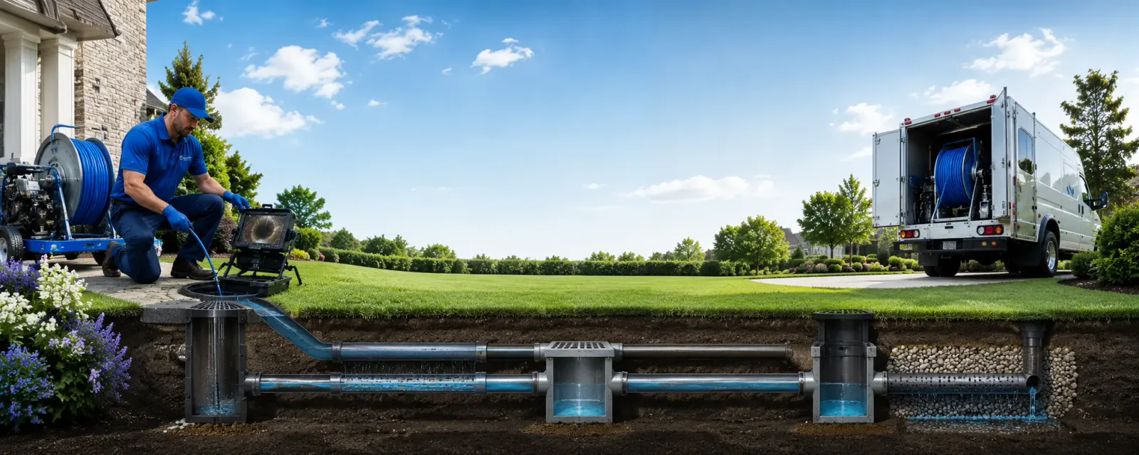 Outdoor drain cleaning information for Farmersburg, IA